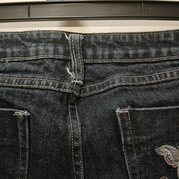 Nobo No Boundaries Junior 11 Dark Wash Bootcut Butterfly Pockets Embroidered - Picture 16 of 16